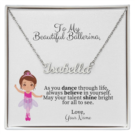 Personalized Dance Name Necklace-[Heartfelt Family Gift]