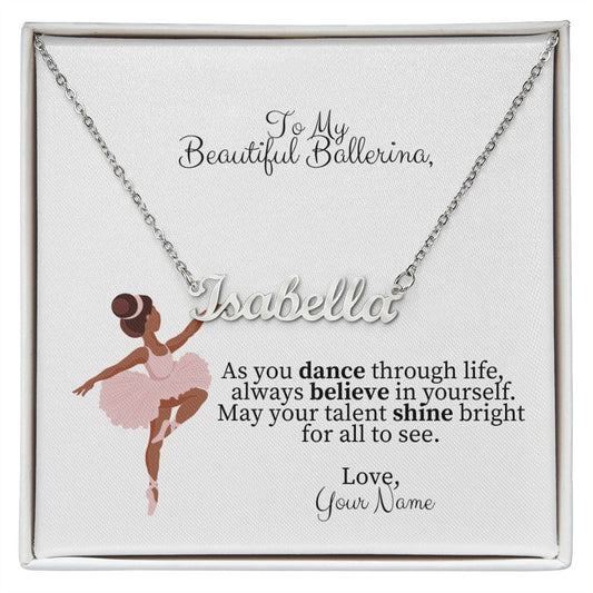 Personalized Dance Name Necklace-[Heartfelt Family Gift]