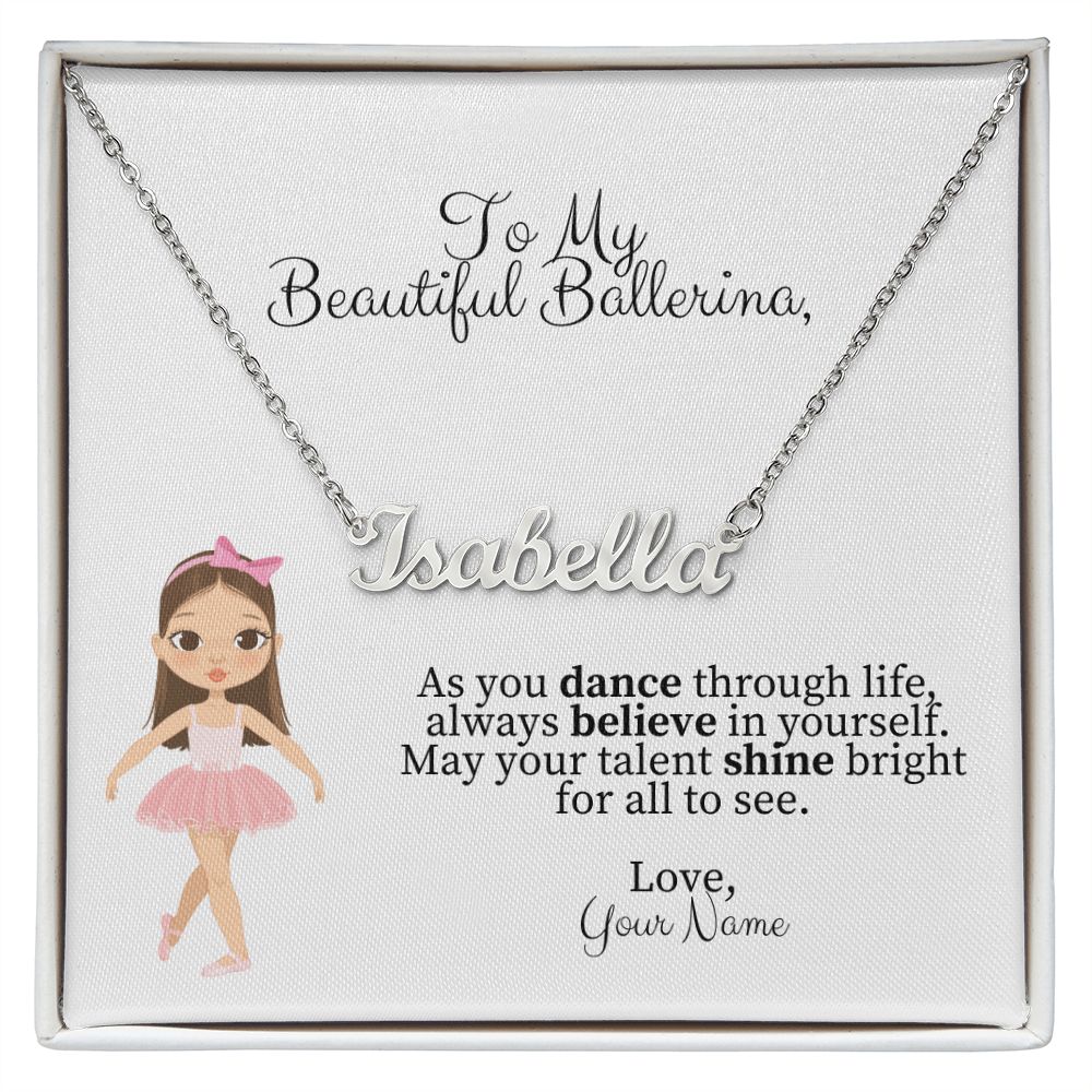 Personalized Dance Name Necklace-[Heartfelt Family Gift]
