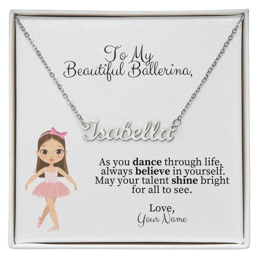 Personalized Dance Name Necklace-[Heartfelt Family Gift]