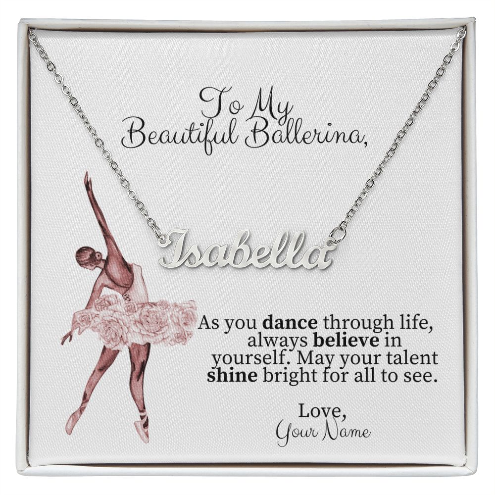Personalized Dance Name Necklace-[Heartfelt Family Gift]