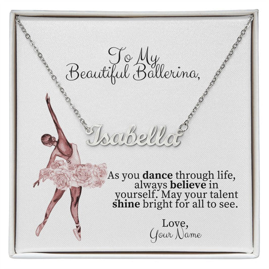 Personalized Dance Name Necklace-[Heartfelt Family Gift]