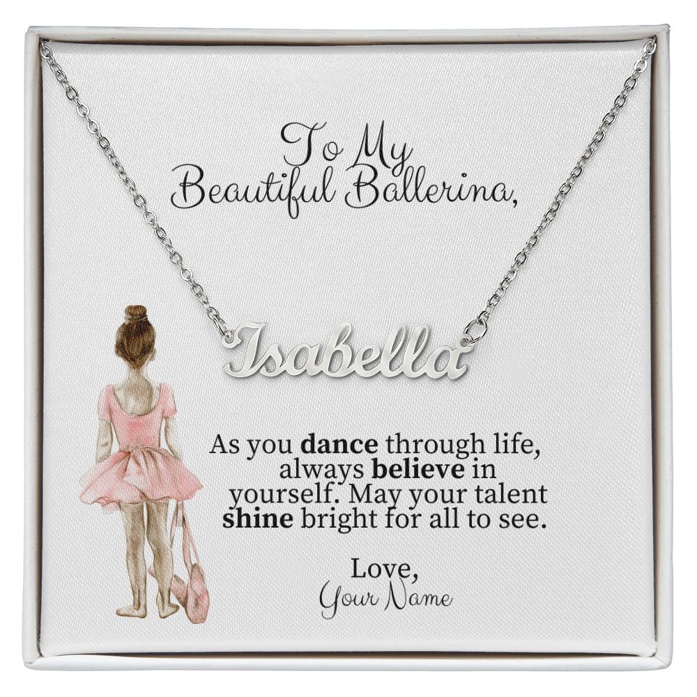Personalized Dance Name Necklace-[Heartfelt Family Gift]