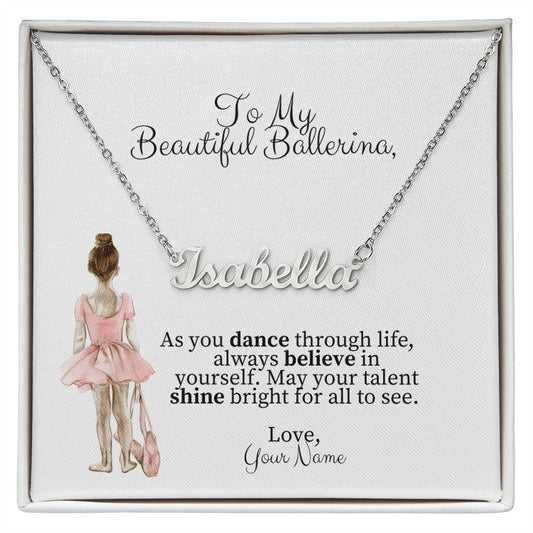 Personalized Dance Name Necklace-[Heartfelt Family Gift]