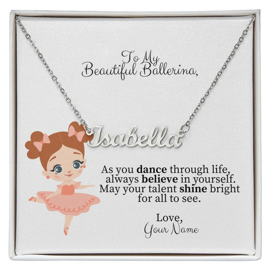 Personalized Dance Name Necklace-[Heartfelt Family Gift]