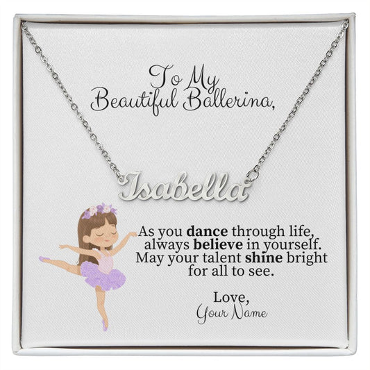 Personalized Dance Name Necklace-[Heartfelt Family Gift]