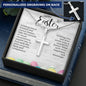 Personalized Easter Gift - Engraved Personalized Cross Necklace-[Heartfelt Family Gift]