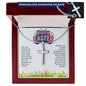 Personalized Easter Gift - Stainless Steel Engraved Cross Necklace-[Heartfelt Family Gift]