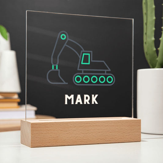 Personalized Excavator Night Light-[Heartfelt Family Gift]