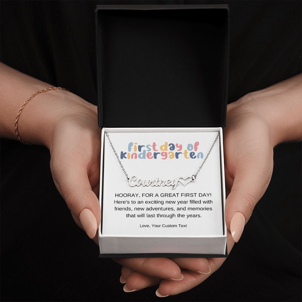 Personalized -First Day of Kindergarten Back to School Necklace Gift-[Heartfelt Family Gift]