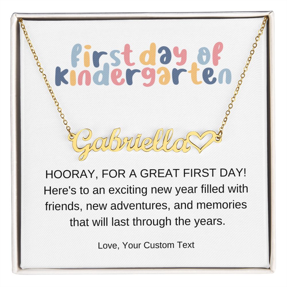 Personalized -First Day of Kindergarten Back to School Necklace Gift-[Heartfelt Family Gift]