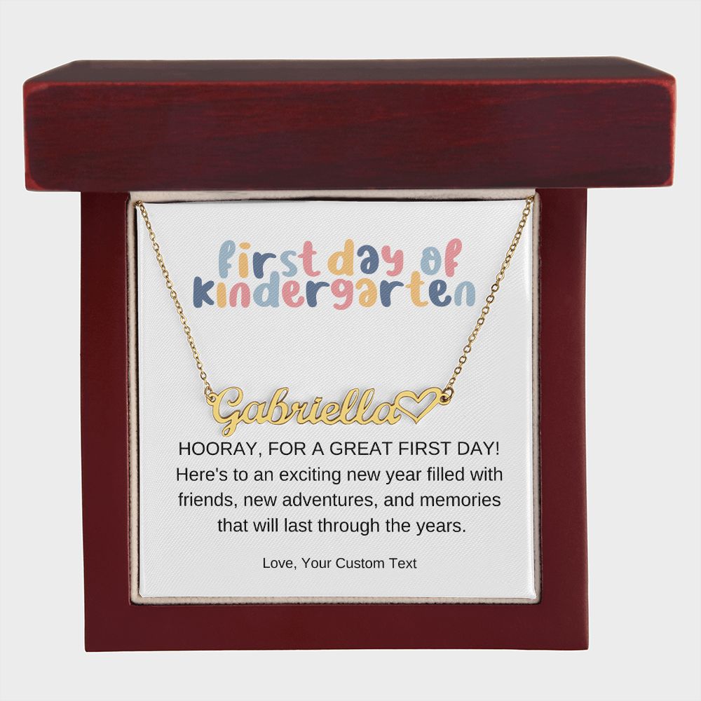 Personalized -First Day of Kindergarten Back to School Necklace Gift-[Heartfelt Family Gift]