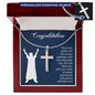 Personalized Graduation Gift - Unisex Engraved Cross-[Heartfelt Family Gift]