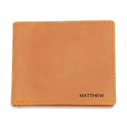 Personalized Name Leather Wallet-[Heartfelt Family Gift]