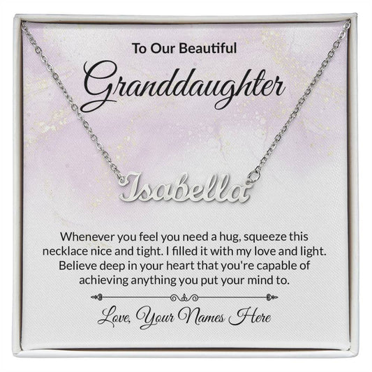 Personalized Name Necklace For Grandaughter-[Heartfelt Family Gift]