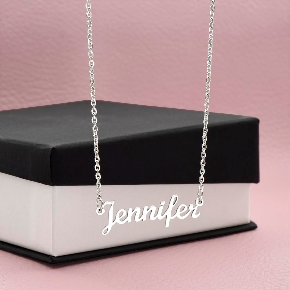 Personalized Name Necklace - Gift for Dancer -From Grandma and Grandpa-[Heartfelt Family Gift]