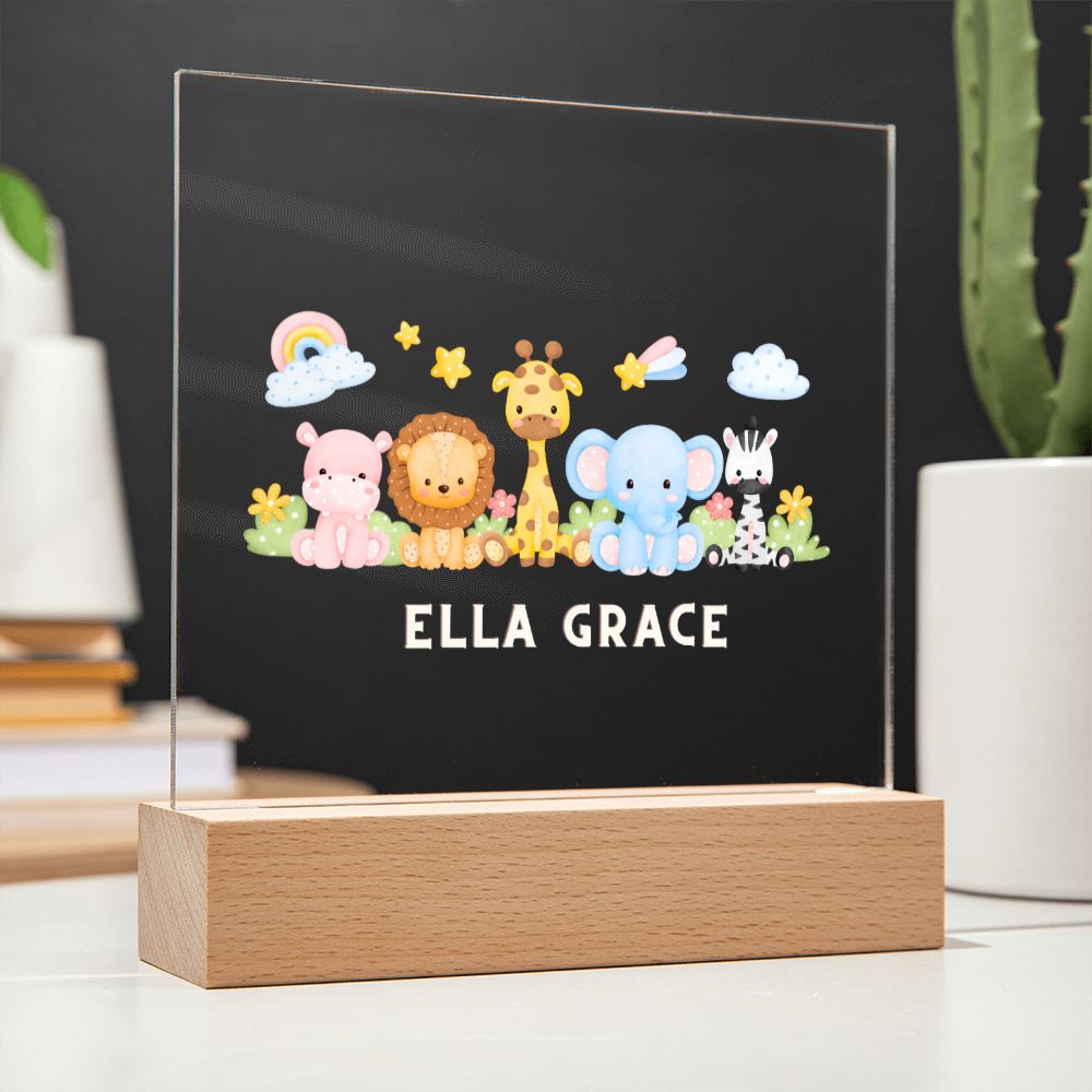 Personalized Safari Animals Night Light-[Heartfelt Family Gift]