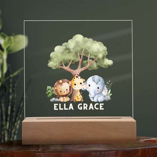 Personalized Safari Animals Night Light-[Heartfelt Family Gift]