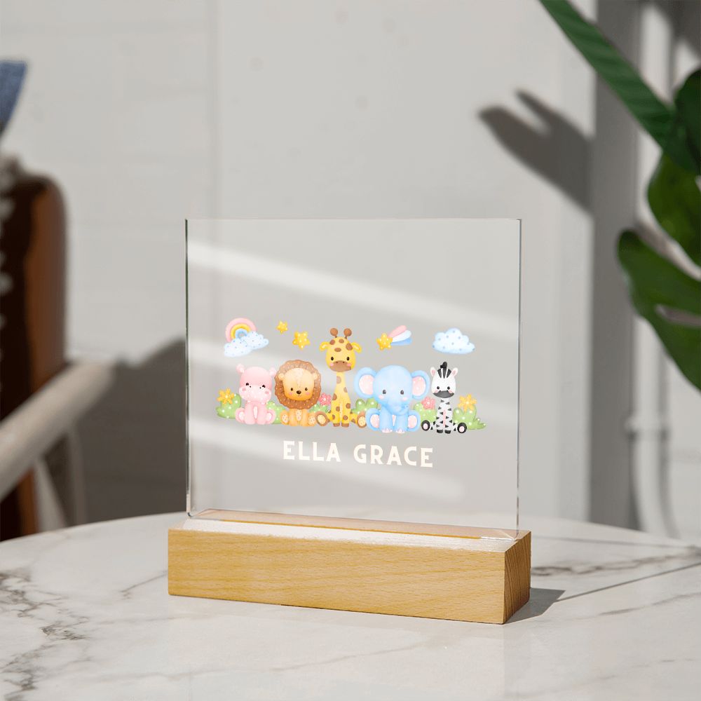 Personalized Safari Animals Night Light-[Heartfelt Family Gift]