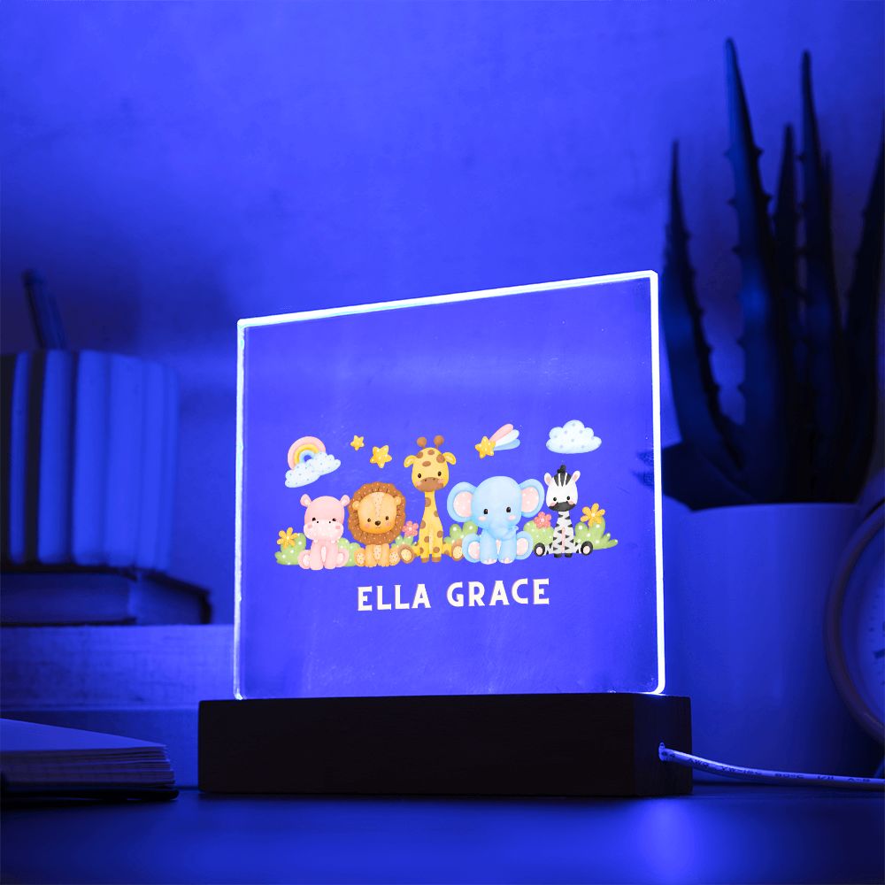 Personalized Safari Animals Night Light-[Heartfelt Family Gift]