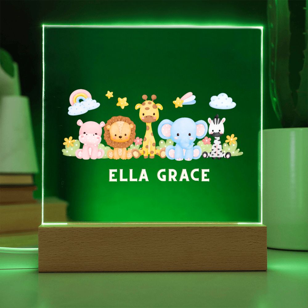 Personalized Safari Animals Night Light-[Heartfelt Family Gift]