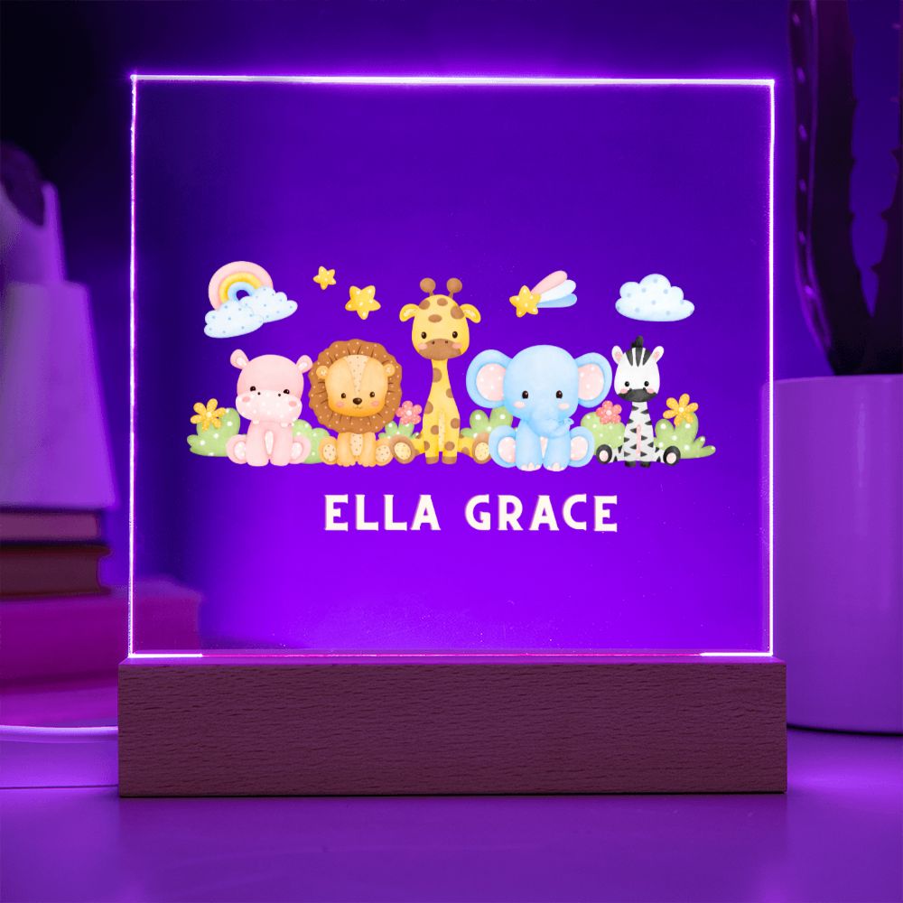 Personalized Safari Animals Night Light-[Heartfelt Family Gift]