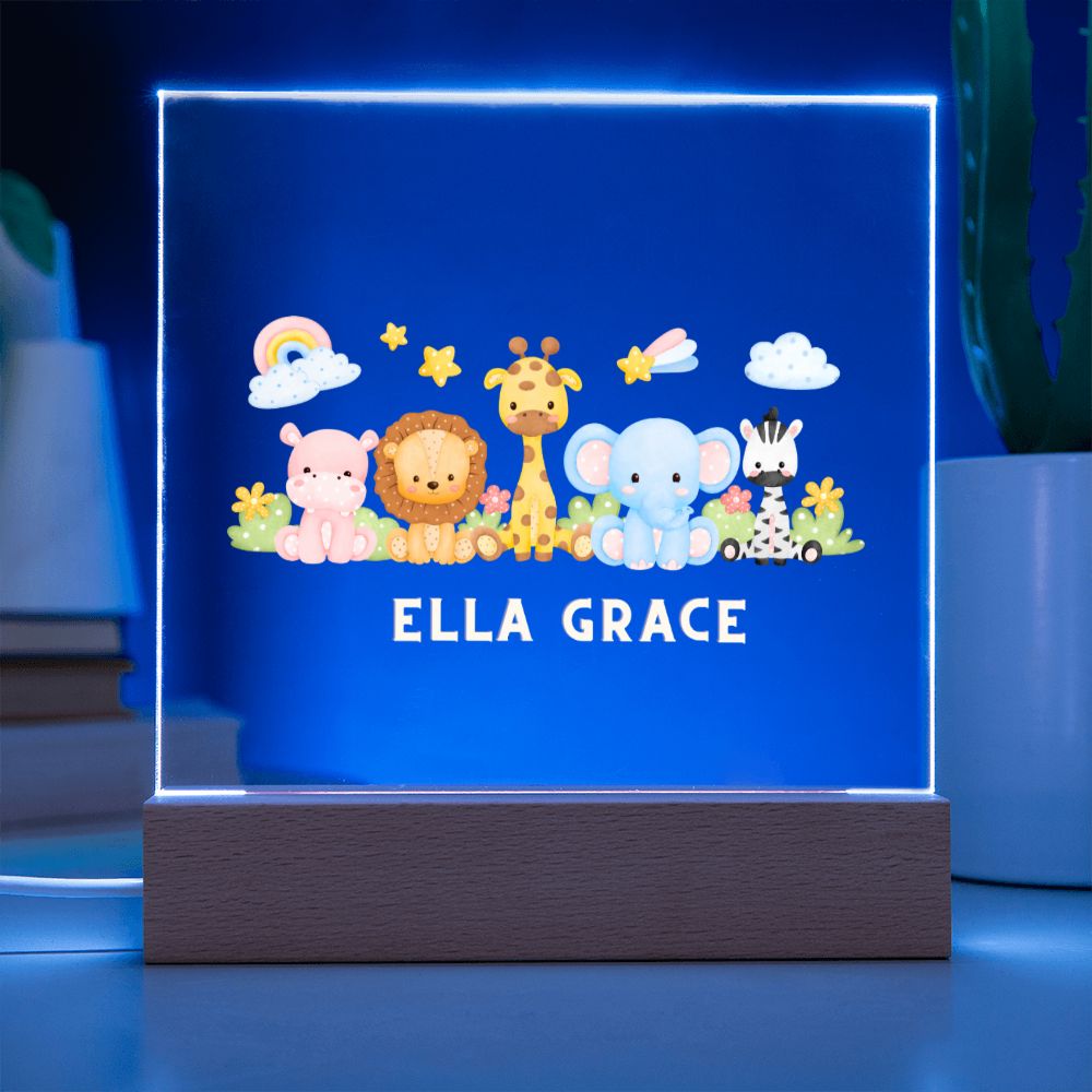 Personalized Safari Animals Night Light-[Heartfelt Family Gift]