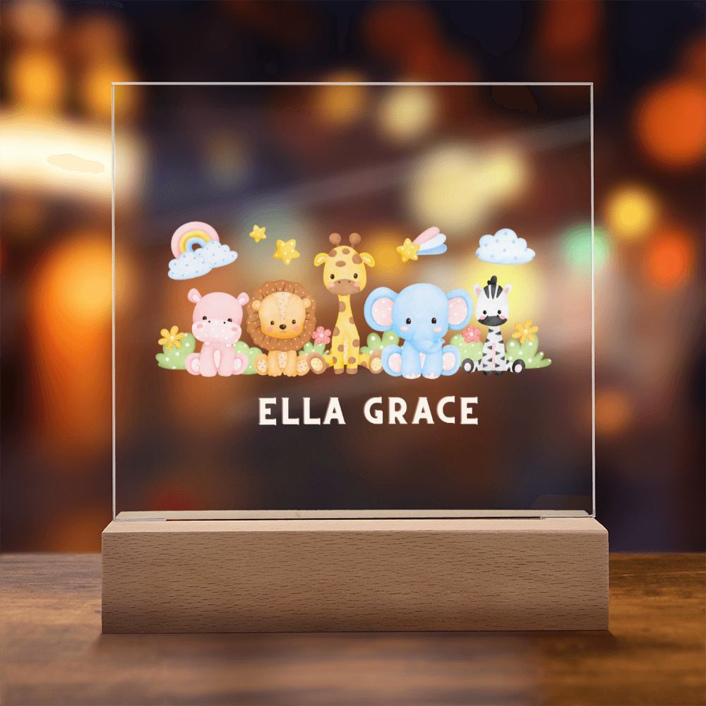 Personalized Safari Animals Night Light-[Heartfelt Family Gift]