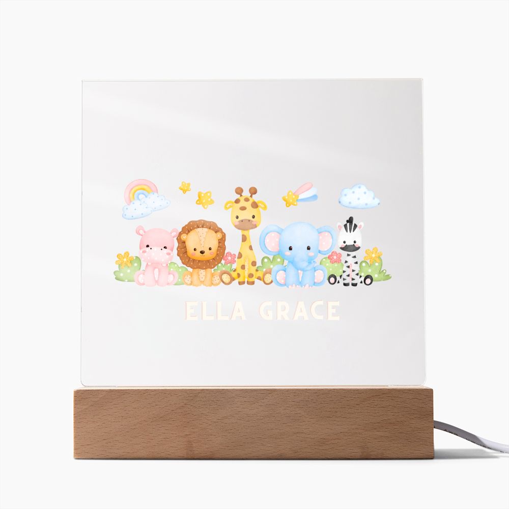 Personalized Safari Animals Night Light-[Heartfelt Family Gift]