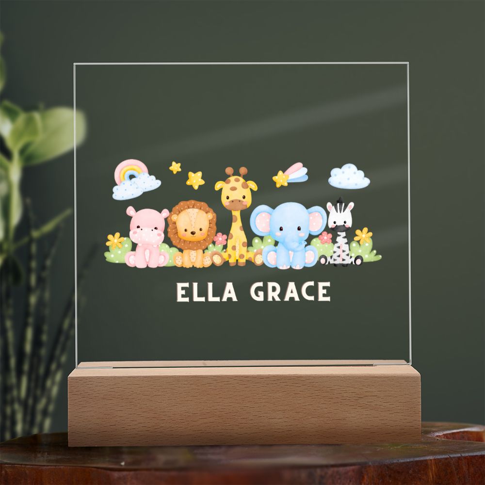 Personalized Safari Animals Night Light-[Heartfelt Family Gift]