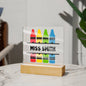 Personalized Teacher Desk Sign for Classroom- Optional LED Light-[Heartfelt Family Gift]