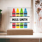 Personalized Teacher Desk Sign for Classroom- Optional LED Light-[Heartfelt Family Gift]