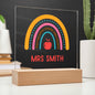 Personalized Teacher Nameplate Sign For Classroom Optional LED Light-[Heartfelt Family Gift]