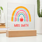 Personalized Teacher Nameplate Sign For Classroom Optional LED Light-[Heartfelt Family Gift]