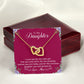 Precious Daughter - Interlocking Hearts Necklace-[Heartfelt Family Gift]