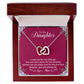 Precious Daughter - Interlocking Hearts Necklace-[Heartfelt Family Gift]