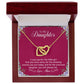 Precious Daughter - Interlocking Hearts Necklace-[Heartfelt Family Gift]