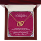 Precious Daughter - Interlocking Hearts Necklace-[Heartfelt Family Gift]