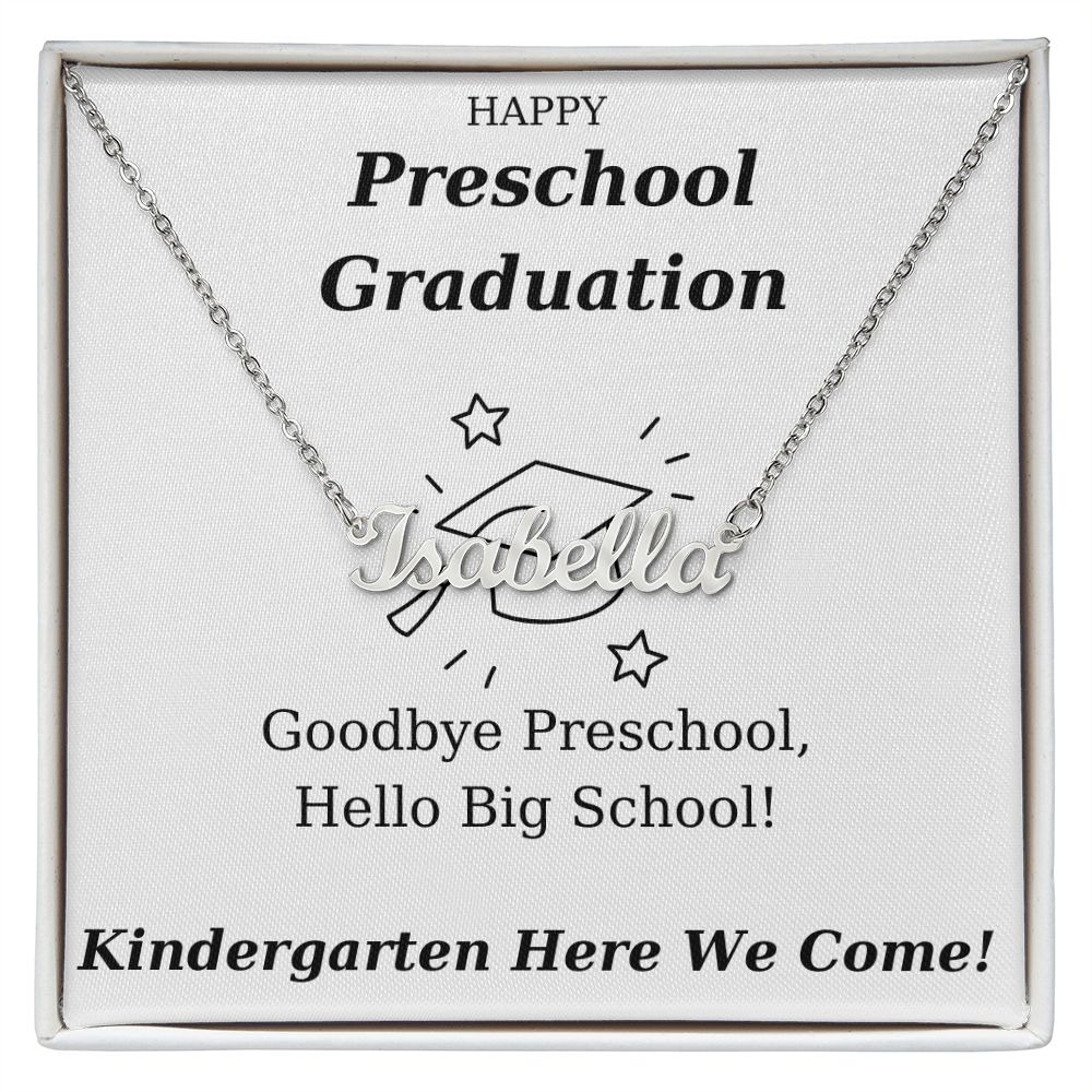 Preschool Graduation - Personalized Name Necklace Gift-[Heartfelt Family Gift]
