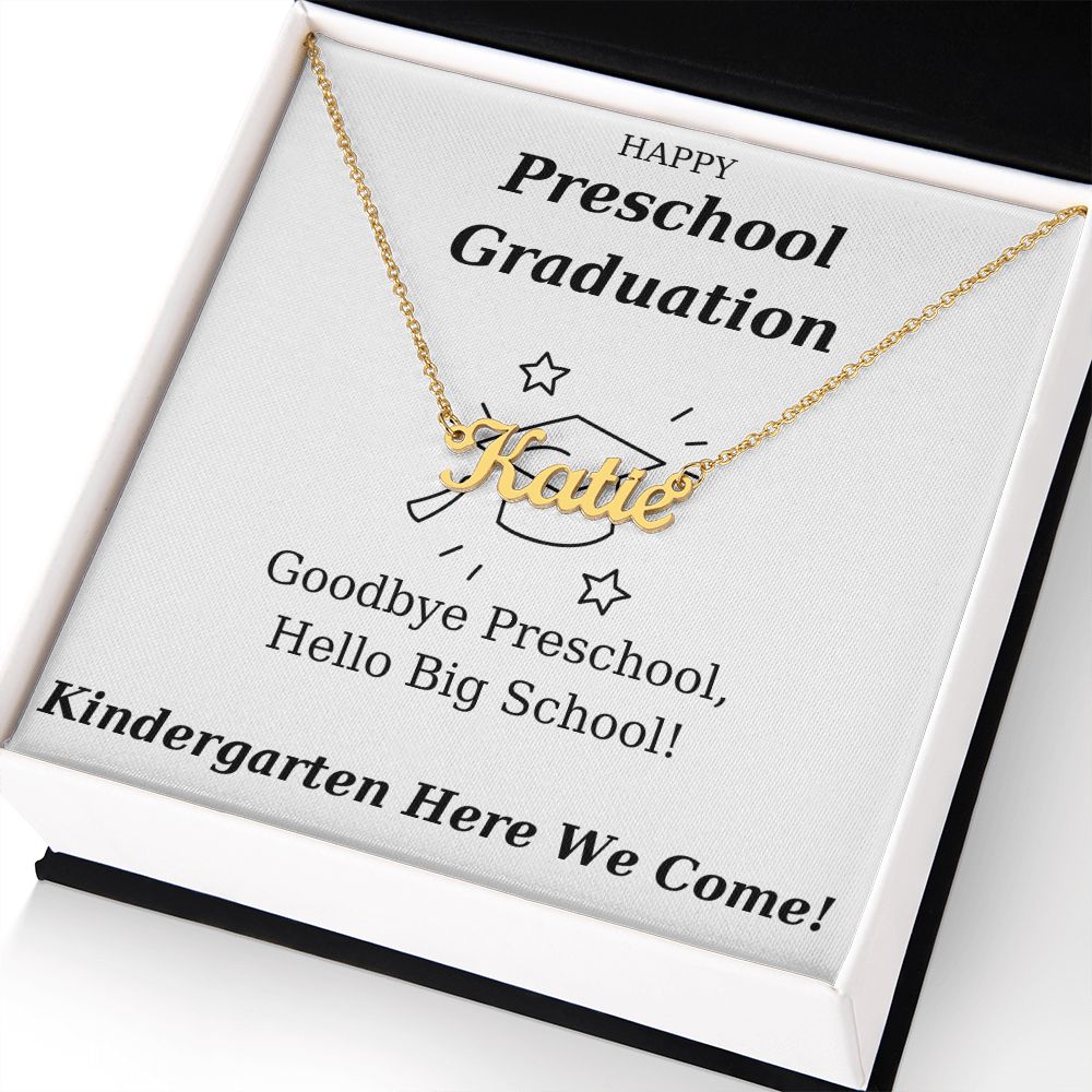 Preschool Graduation - Personalized Name Necklace Gift-[Heartfelt Family Gift]