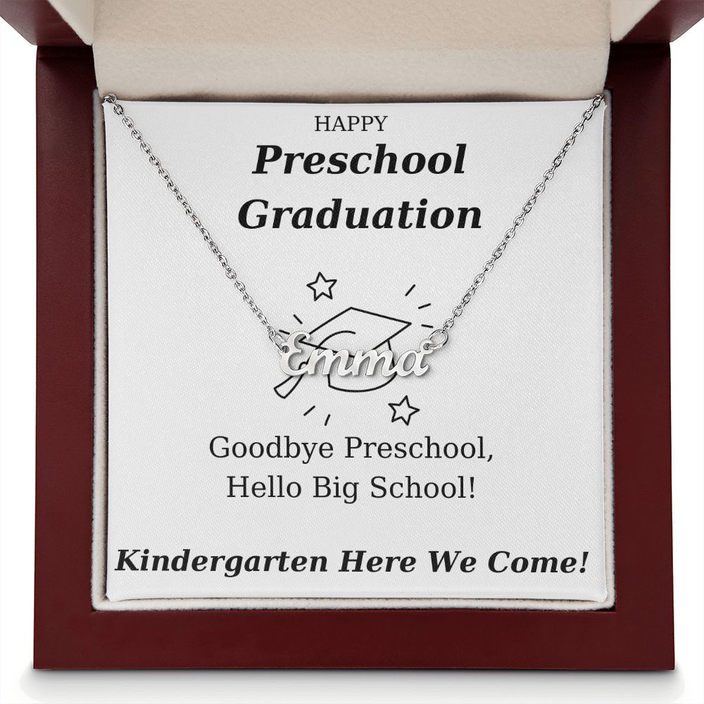 Preschool Graduation - Personalized Name Necklace Gift-[Heartfelt Family Gift]