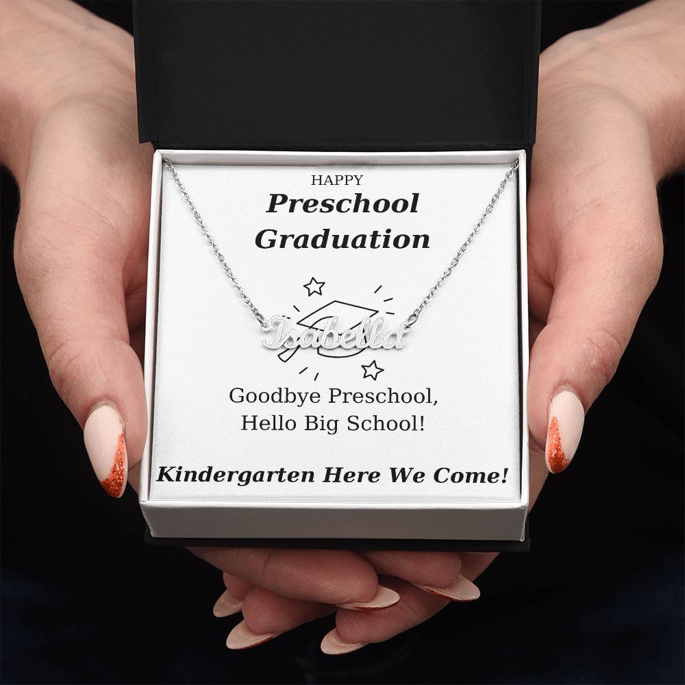 Preschool Graduation - Personalized Name Necklace Gift-[Heartfelt Family Gift]