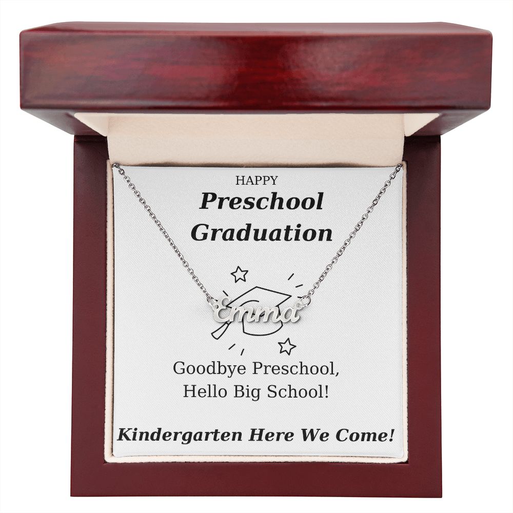 Preschool Graduation - Personalized Name Necklace Gift-[Heartfelt Family Gift]