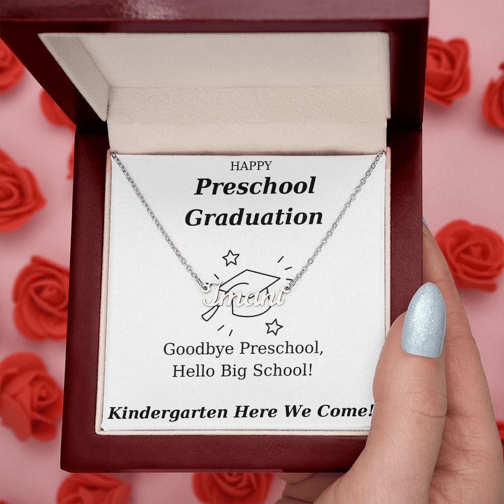 Preschool Graduation - Personalized Name Necklace Gift-[Heartfelt Family Gift]