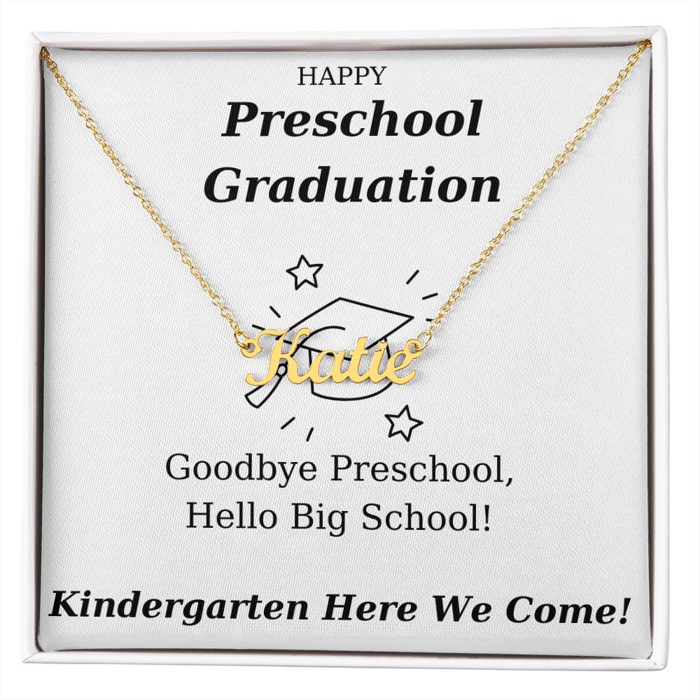 Preschool Graduation - Personalized Name Necklace Gift-[Heartfelt Family Gift]