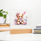 1st Birthday Teddy Bear Sign Night Light-[Heartfelt Family Gift]