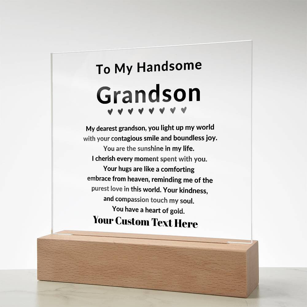 Grandson Acrylic Plaque-[Heartfelt Family Gift]
