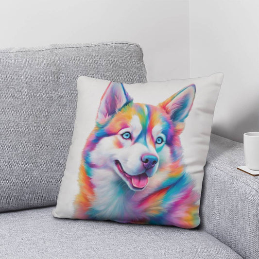 Pastel Husky Dog Classic Pillow in 5 Sizes-[Heartfelt Family Gift]