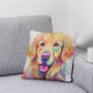 Golden Retriever Throw Pillow in 5 Sizes-[Heartfelt Family Gift]
