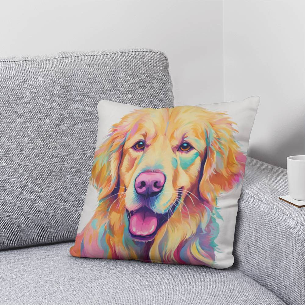 Golden Retriever Throw Pillow in 5 Sizes-[Heartfelt Family Gift]